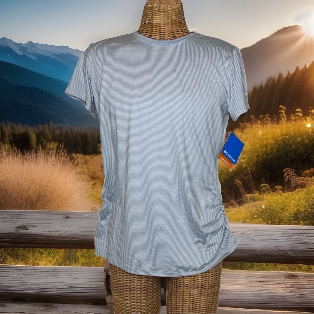 Columbia Sportswear Women's Leslie Falls Cirrus Grey T-Shirt Size XL **NWT**